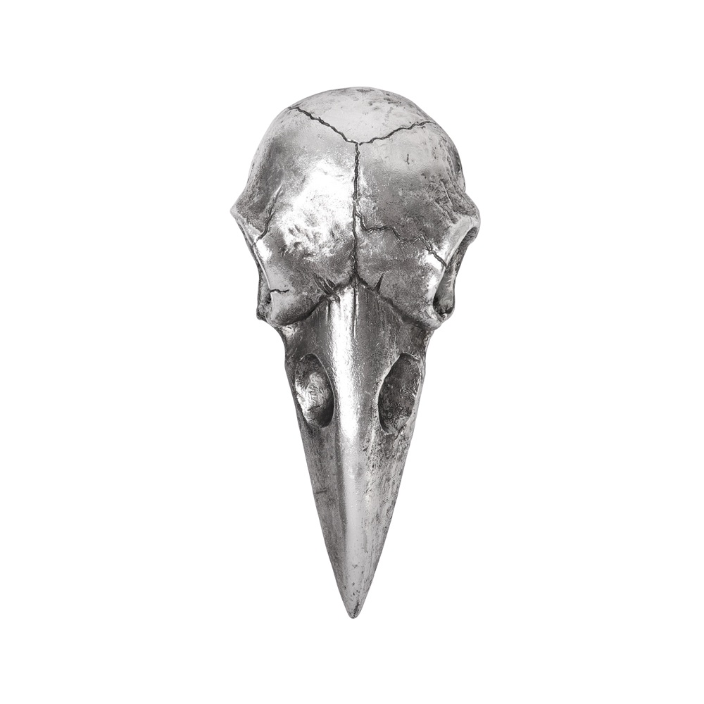 Alchemy - Raven Skull Handspiegel - Silberfarben